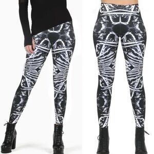 BLACKMILK RARE Bone Machine Goth Abstract Halloween Leggings